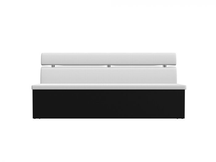 28816 Кухонный прямой диван Классик | Экокожа | Белый | Черный