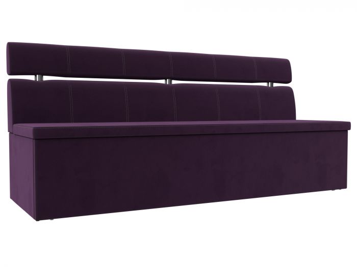 117778 Кухонный прямой диван Классик | Велюр | Фиолетовый