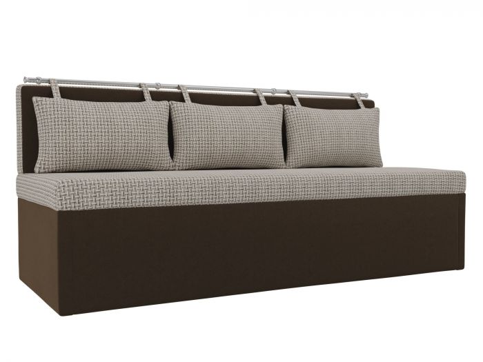 105015 Кухонный прямой диван Метро | Корфу | Микровельвет | Корфу 02 | коричневый