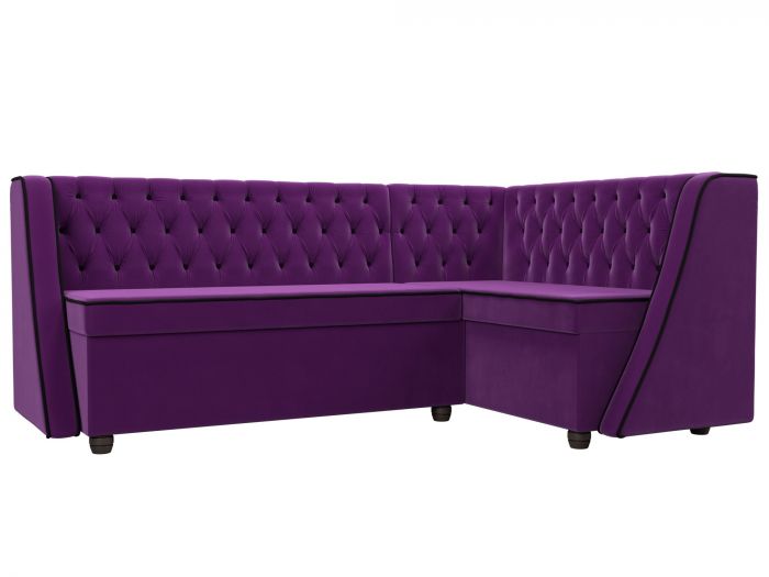 104596 Кухонный угловой диван Лофт | Микровельвет | Фиолетовый