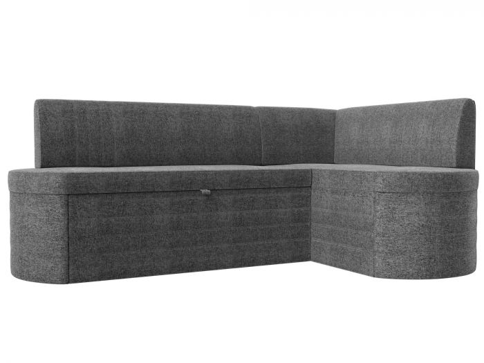 119443 Кухонный угловой диван Токио правый угол | Рогожка | Серый