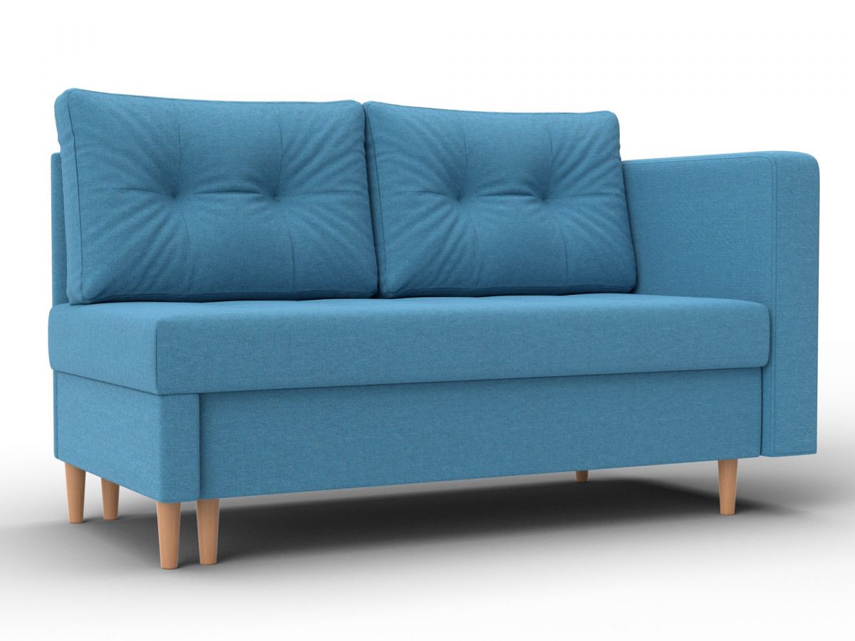 132578 Кушетка Лига-098 | рогожка | голубой