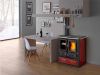 Дровяные камины,La Nordica ROSETTA SINISTRA 16 CERAMICA LIBERTY BORDEAUX (бордовый),36894 - 3