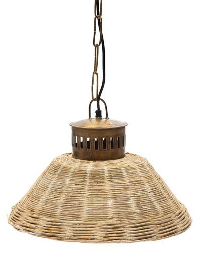 Лампа плетеная Secret De Maison ELLY ( mod. M-8103 ) металл-тростник, 42 х 42 х 26, натуральный (natural) - медь