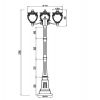 Садово-парковый светильник Outdoor O414FL-03BZ - 5