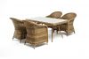 "Латте–140 R" обеденная группа плетеная, цвет соломенный - 3