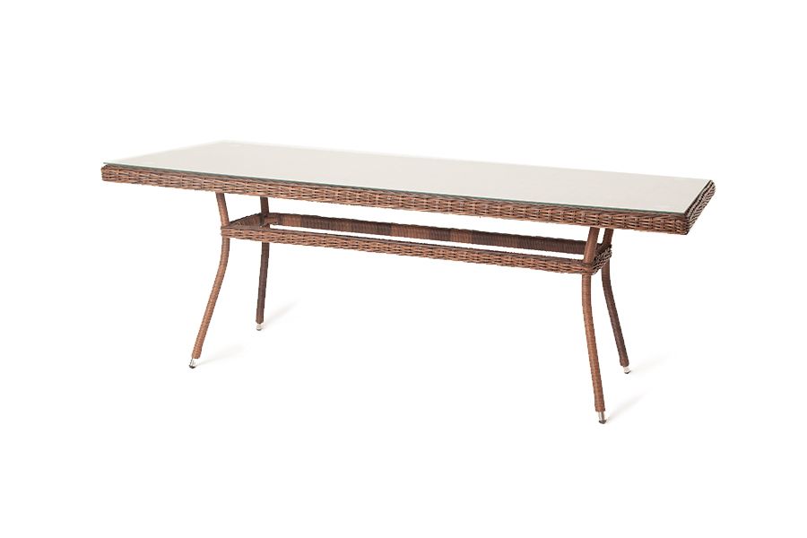 "Латте" плетеный стол из искусственного ротанга 160х90см, цвет коричневый