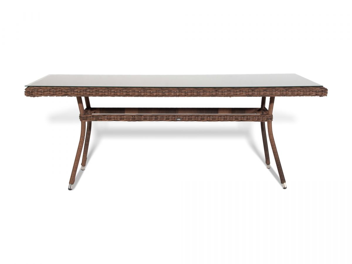 "Латте" плетеный стол из искусственного ротанга 200х90см, цвет коричневый