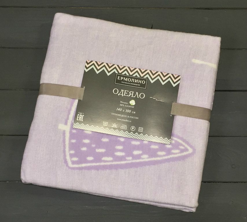 Лаванда Лес 57-8ЕТЖ Премиум 100х140 100% х-б Байковое жаккард Ермолино одеяло