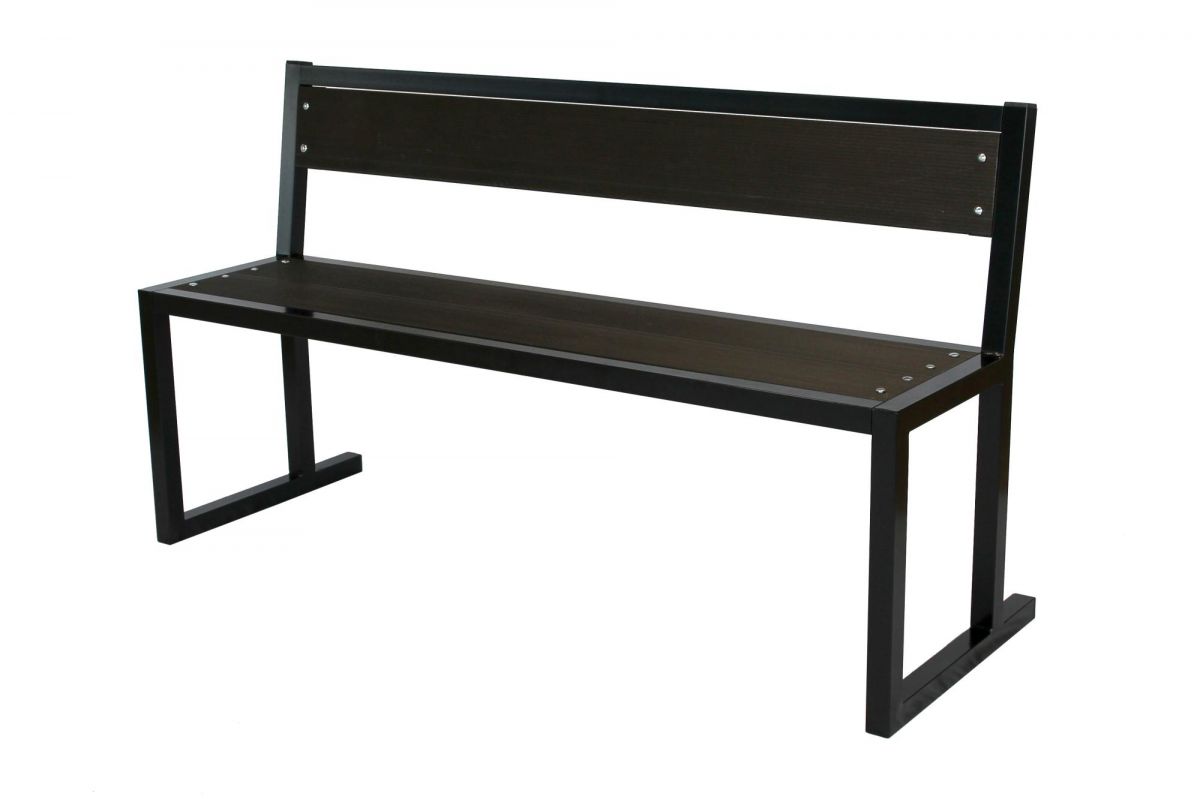 Лавочка садовая Фортуна со спинкой ДПК арт.НПА4590 1 уп