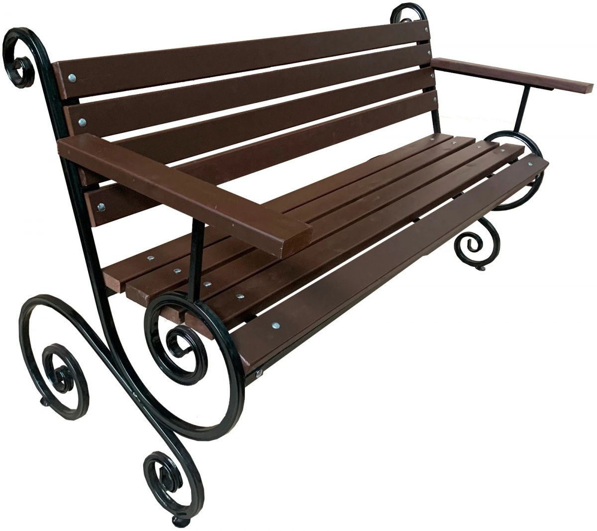 Лавочка садовая Шарм с подлокотником арт.ЛШП-150 1,5м (1 уп.)