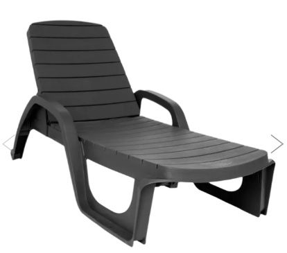 Лежак Прованс арт.ЭП 035648, пластик (антрацит)