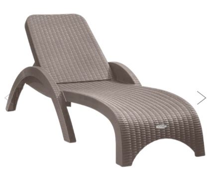 Лежак RATTAN арт.ЭП 044060, пластик (серый)