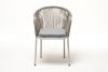 "Лион" стул плетеный из роупа, каркас алюминий светло-серый (RAL7035) муар, роуп серый меланж круглы - 2