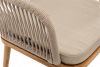 "Лион" стул плетеный из роупа, основание дуб, роуп бежевый круглый, ткань бежевая - 4