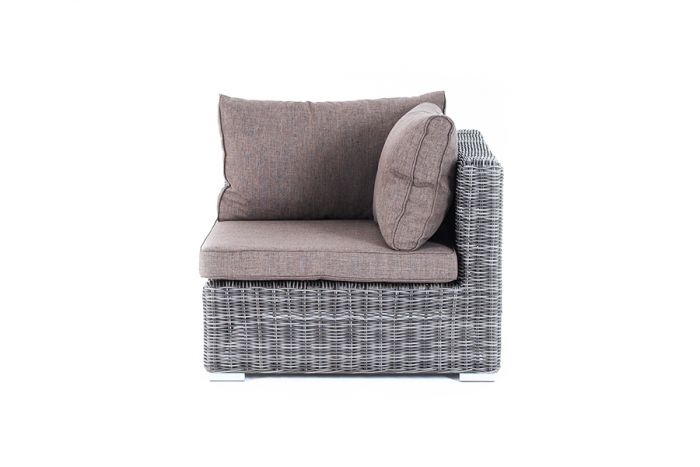 "Лунго" модуль диванный угловой с подушками, цвет графит