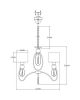 Люстра подвесная Moderli V2584-3P Dark 3*E14*60W - 4