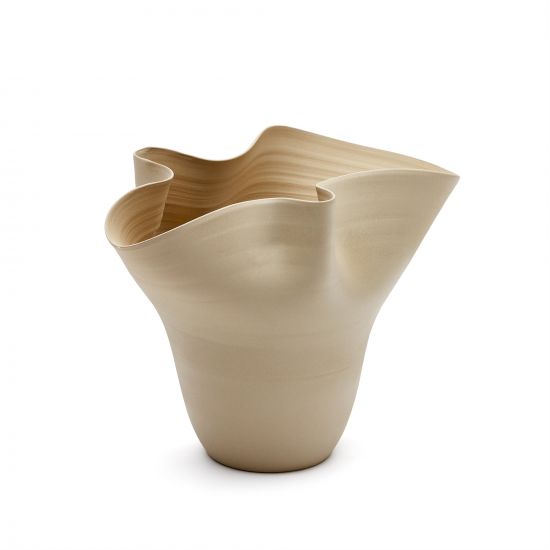 Macaire Керамическая ваза бежевого цвета 26 см