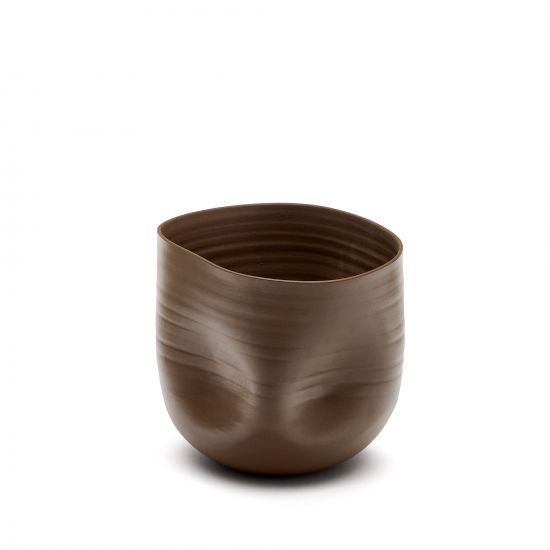 Macarelleta Темно-коричневая керамическая ваза 21 см