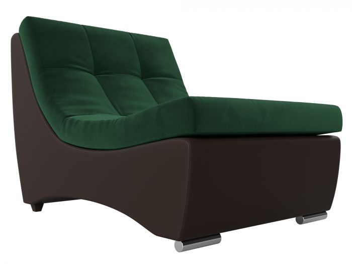 111426 Модуль Монреаль кресло | Велюр | Экокожа | зеленый | коричневый