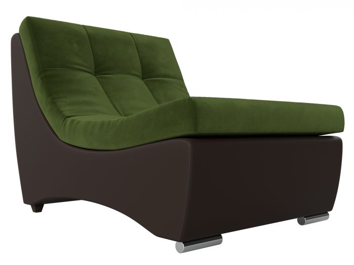 111434 Модуль Монреаль кресло | Микровельвет | Экокожа | зеленый | коричневый