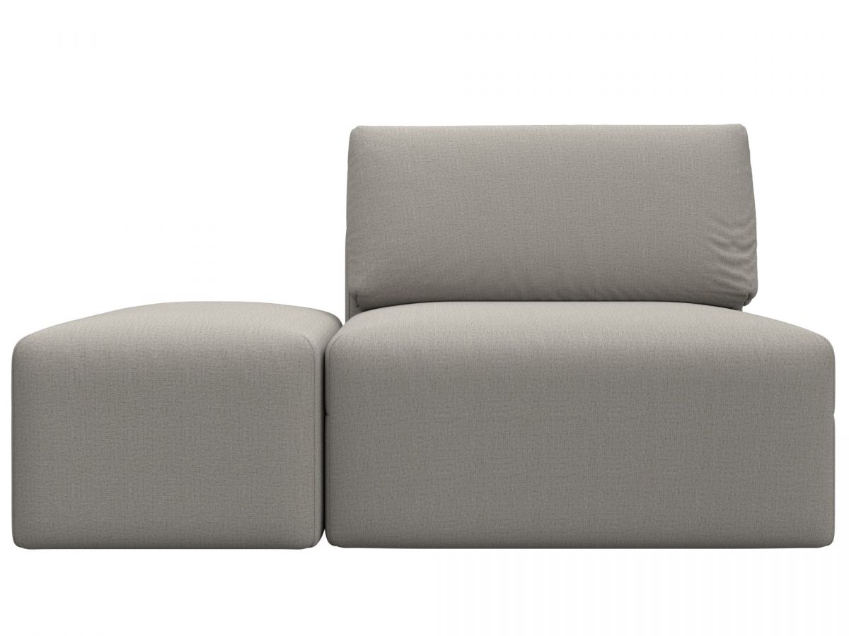 129738 Модули диван и пуф Лига-060 НПБ | рогожка | амур 02 бежевый