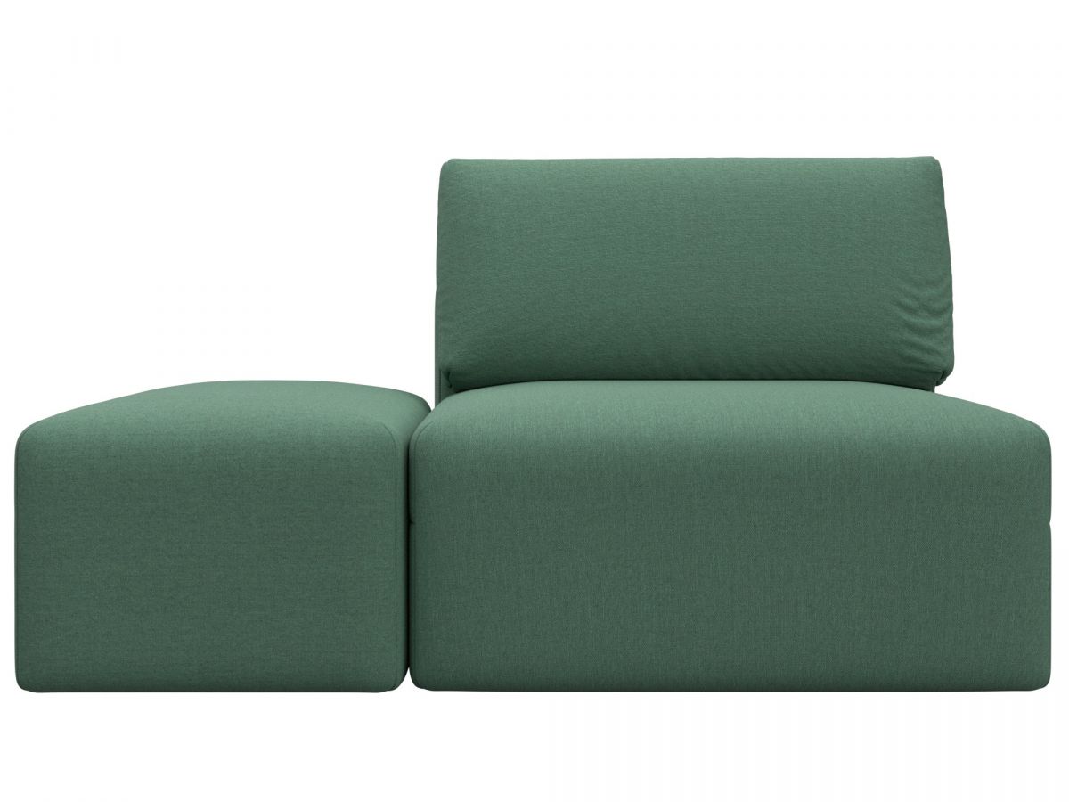 129742 Модули диван и пуф Лига-060 НПБ | рогожка | амур 11 зеленый