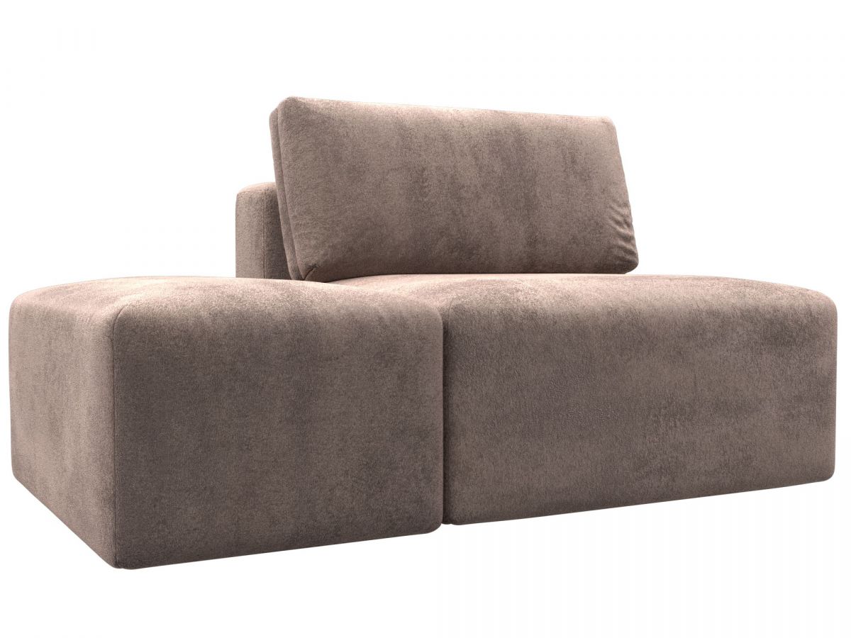 129589 Модули диван и пуф Лига-060 НПБ | велюр | tower 05 бежевый