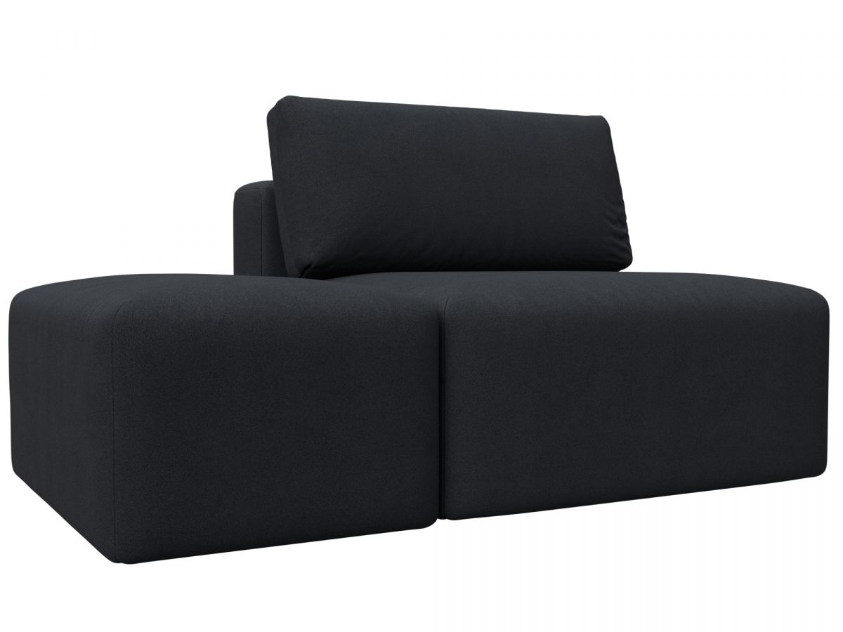 129597 Модули диван и пуф Лига-060 НПБ | замша | joly 16 темно-серый