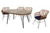 Набор мебели Адриан арт.GS006-GS007 бежевый, 14 уп.(4 стула Адриан+стол обеден.160 см. 2 уп., карк - 4