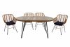Набор мебели Адриан арт.GS006-GS007 бежевый, 14 уп.(4 стула Адриан+стол обеден.160 см. 2 уп., карк - 6