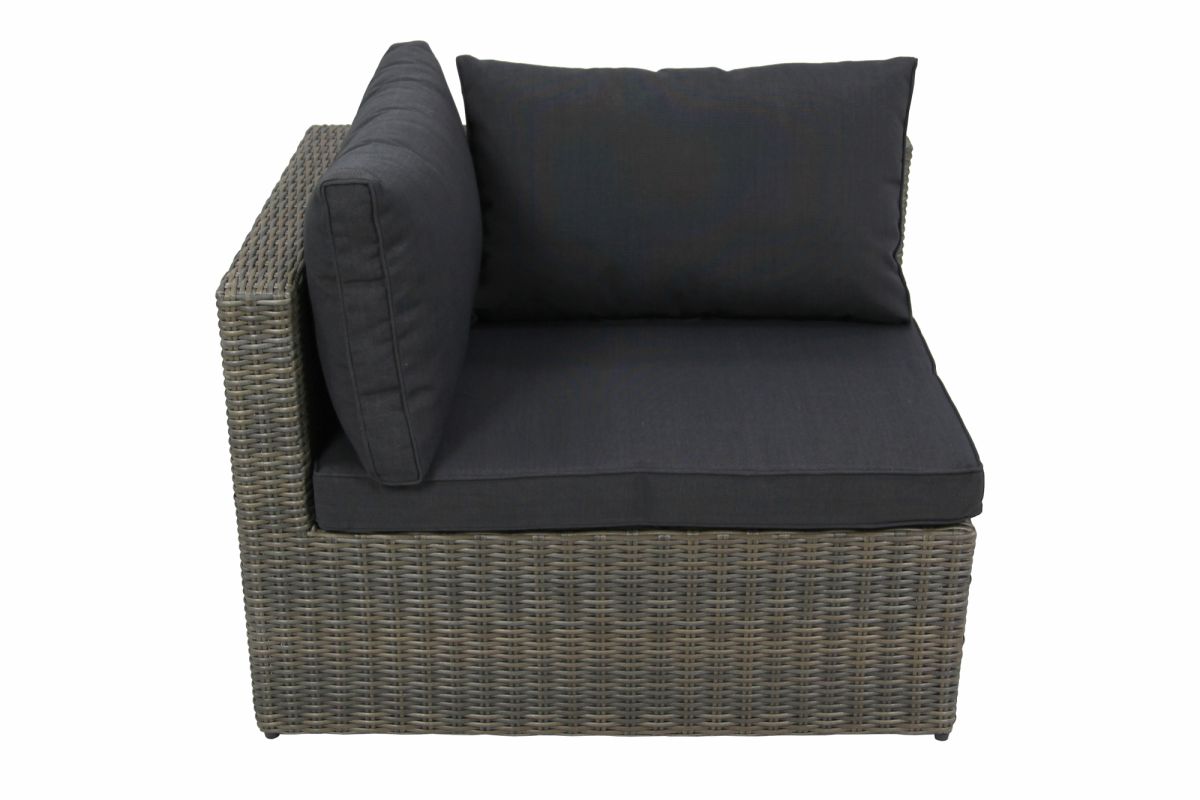 Набор мебели Драмен арт.GS009 серо-коричневый, серый 1 уп. (стол, 2 угл.кресла, 2 пуфа, ротанг серо