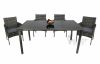 Набор мебели Нестор арт.SFS012-1 серый, серый 3 уп. (стол + 4 стула ротанг серый, подушки серые) "G - 2