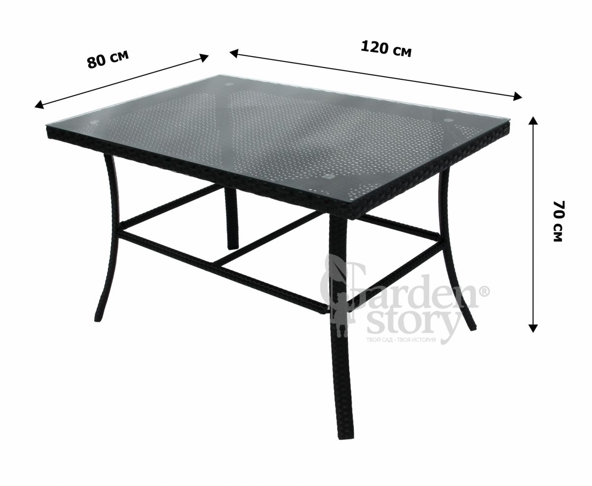 Набор мебели Парис арт.GS013-GS017 черный, "Garden story"