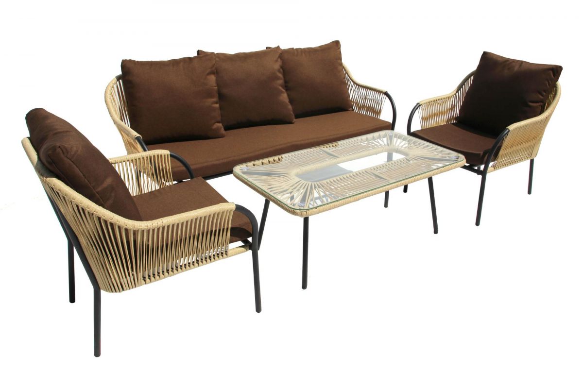 Набор мебели Селена арт.SE-MТ001,SE-MТ002,SE-MТ003 Коричнево-бежевый, коричневый "Garden story"