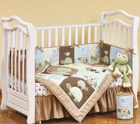 Набор постельного белья для новорожденных "FROGGY FRIEDS",7 пр. (стандарт)
