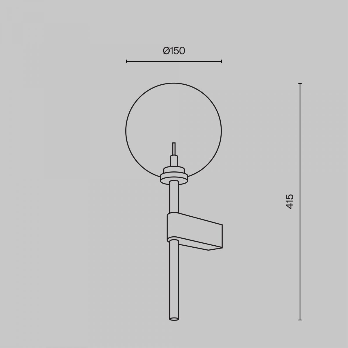 Настенный светильник (бра) Maytoni MOD172WL-01B