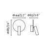 Настенный светильник DUAS Black Reader с USB - 6