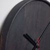 Настенные часы Zakie круглые из массива акации с черной отделкой Ø 30 см - 3