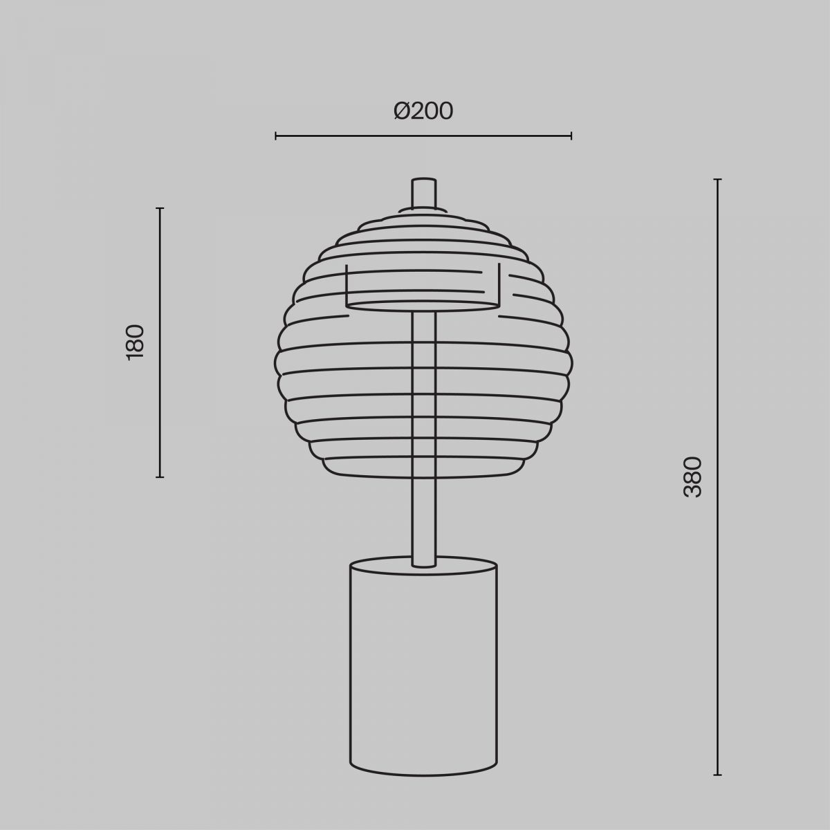 Настольный светильник Maytoni P060TL-L12BK