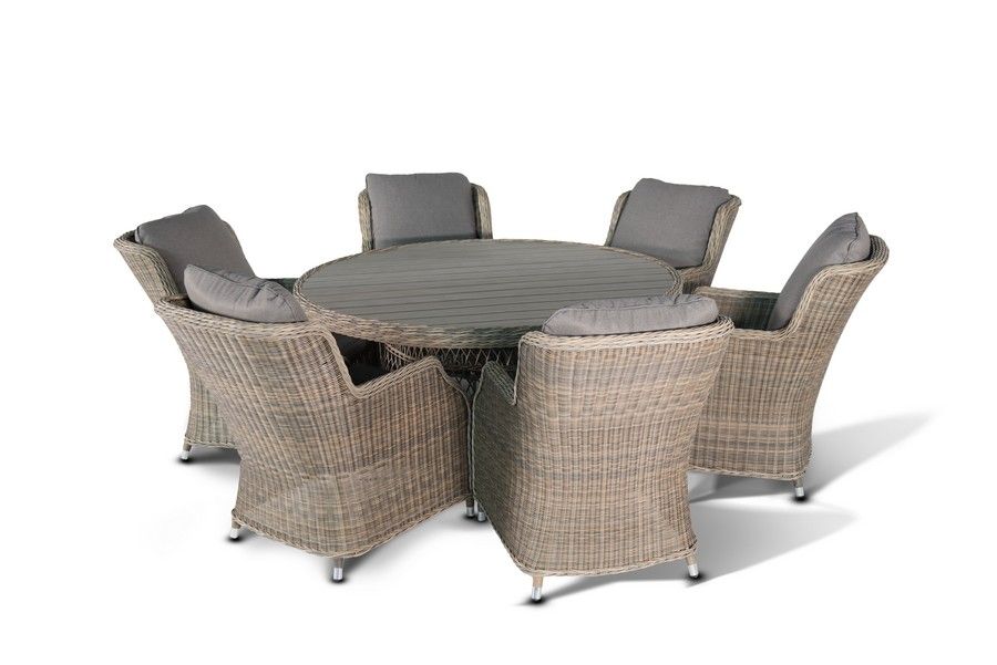 "Неаполь" обеденная группа плетеная из искусственного ротанга, цвет соломенный