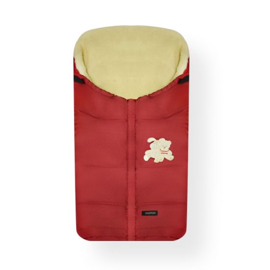 №12 Спальный мешок в коляску "Wintry", шерсть (1-1 бежевый (Мишка в розовом бантике))