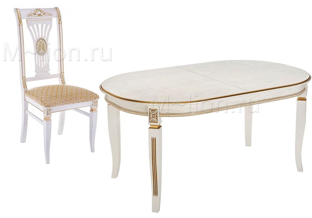 Обеденная группа Aviano | Roy W-З молочный с патиной