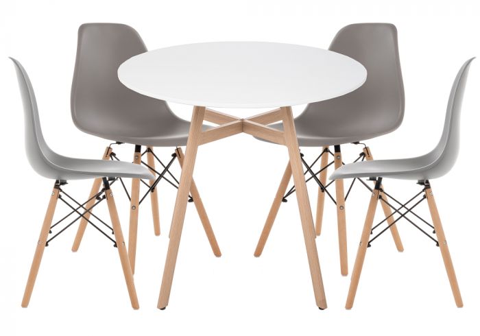 Обеденная группа Гуанора 80 gray - white - wood