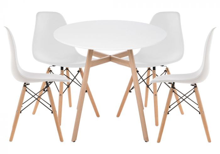 Обеденная группа Гуанора 90 white - wood