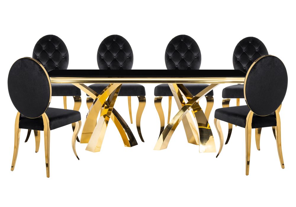 Обеденная группа Иге black - gold