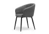 Обеденная группа (Керамический стол Денхольм 240(290)х100х75 rystal onyx bianco - черный и Стул на металлокаркасе Моншау marseille 11 - черный) - 6