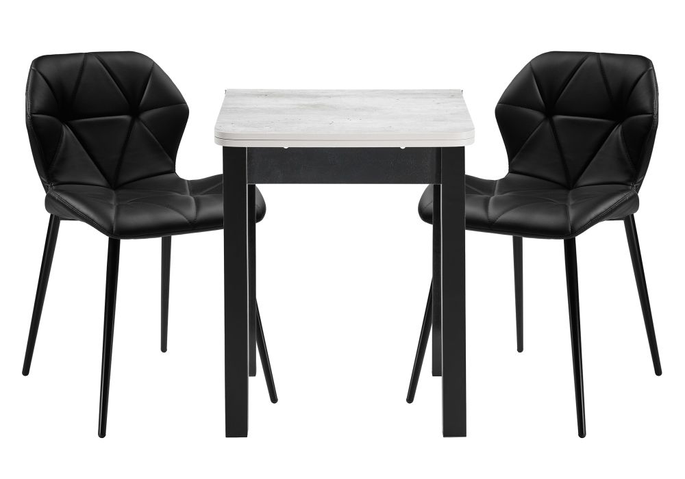 Обеденная группа Наирти черный - метрополитан грей