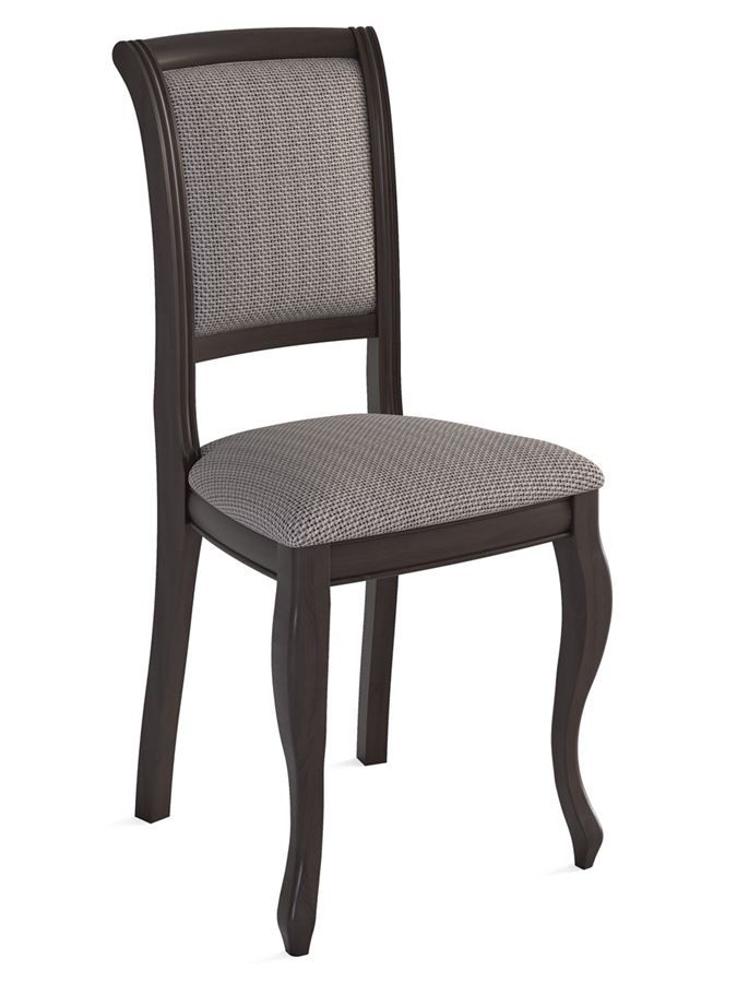 Обеденная группа (Стол "Фабрицио-1" раздвижной, D 1000, Цвет дерева:Тон 8 Венге натуральный и Стул "Дионис", Венге, ткань-Alba Camel)