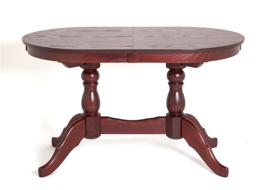 Обеденная группа (Стол обеденный Овальный-1300, махагон и Стул Михаэль мягкий, махагон, ткань 4 bordo)